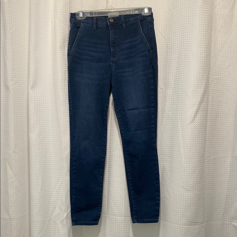 Nicole Miller’s SoHo High Rise Skinny Ankle Dark Blue Jeans